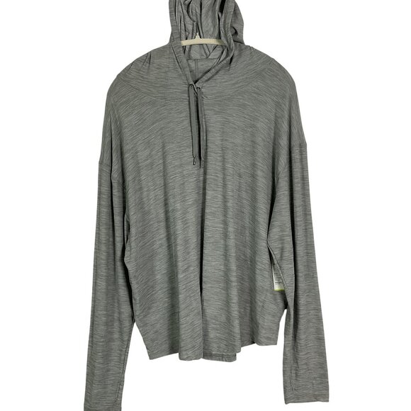 NWT Old Navy Active Breathe ON Hoodie, Women's XXL, Polyester/Spandex, Gray - Picture 1 of 10